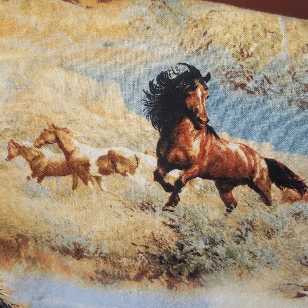 Wild Wings & Persis Clayton Weirs Horse Cotton Flannel Pillowcase